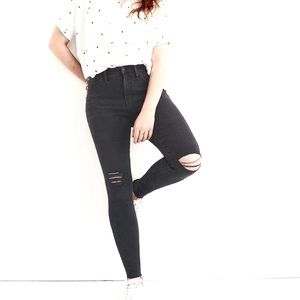 Madewell 9” Mid-Rise Skinny Dark Grey Jeans Size 28